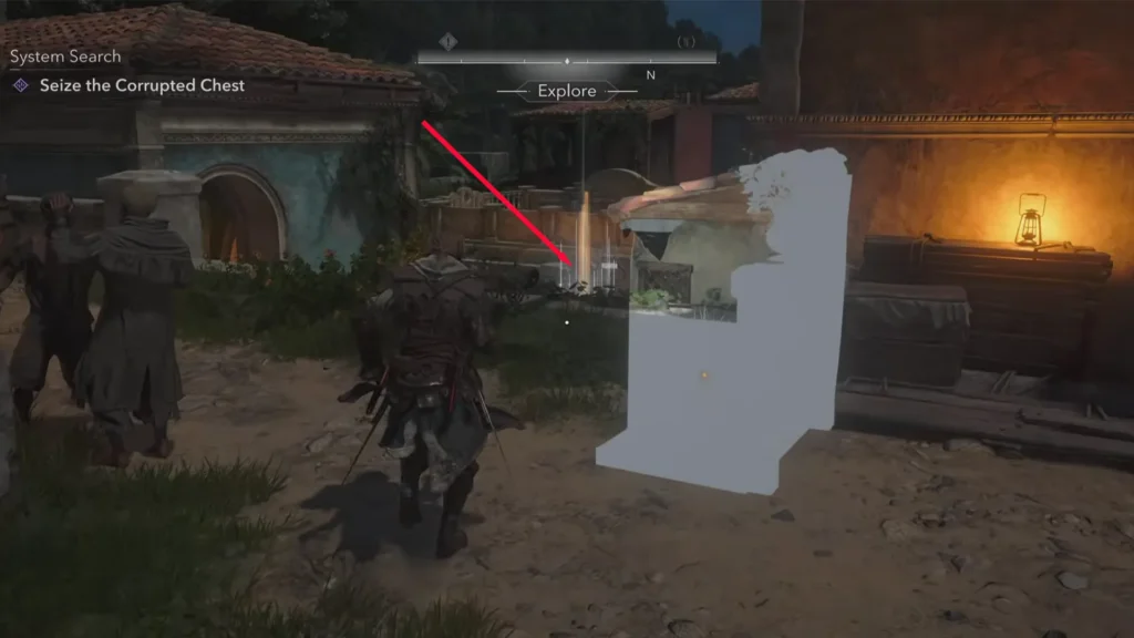 Corrupted Chest surrounded by glowing Animus anomaly