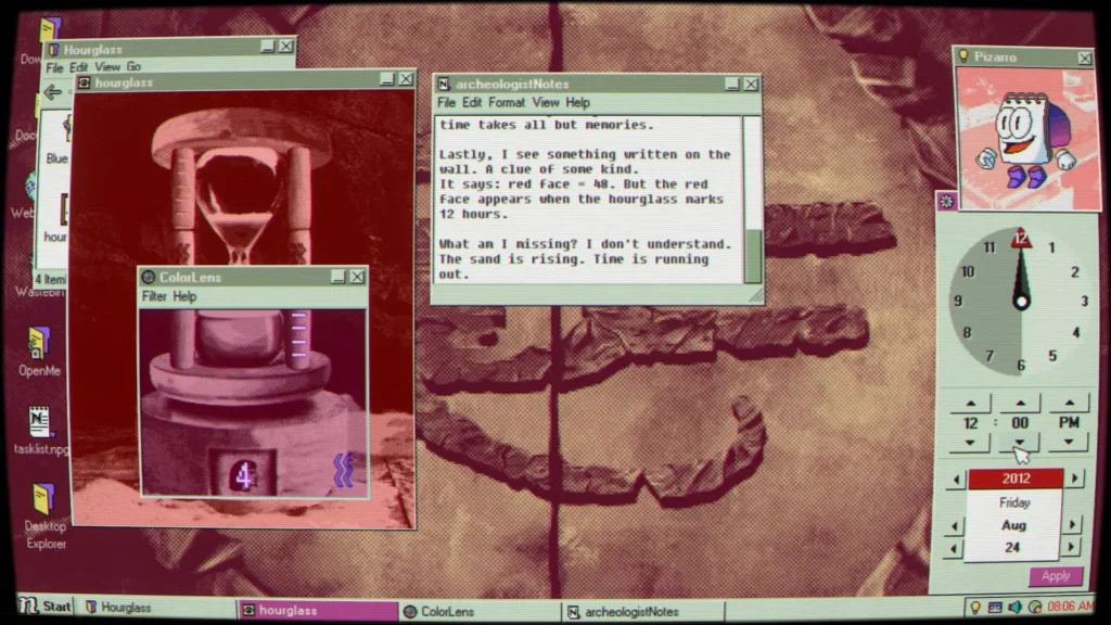Desktop Explorer Hourglass Red Face = 48