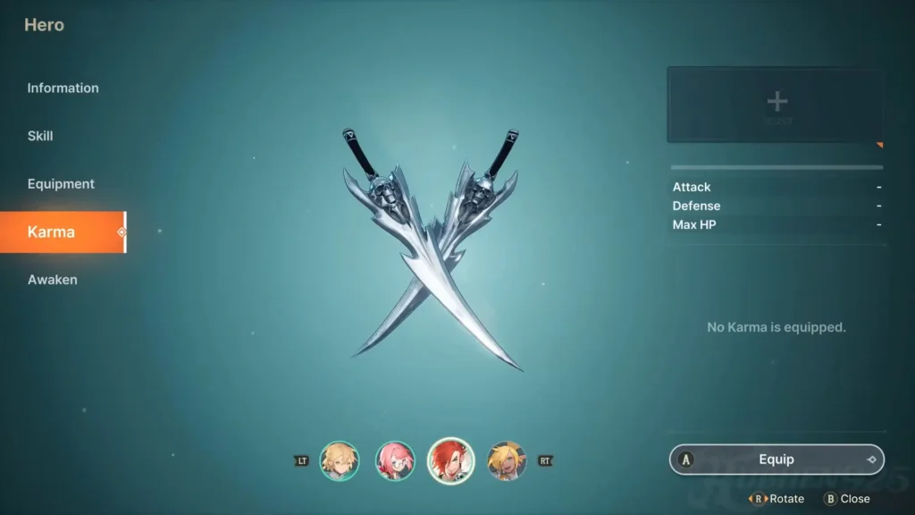 DragonSword Awakening Karma Section