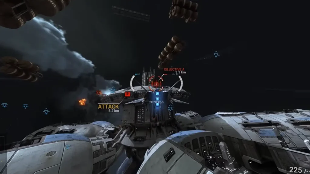 Flying a space ship in Angels Fall First