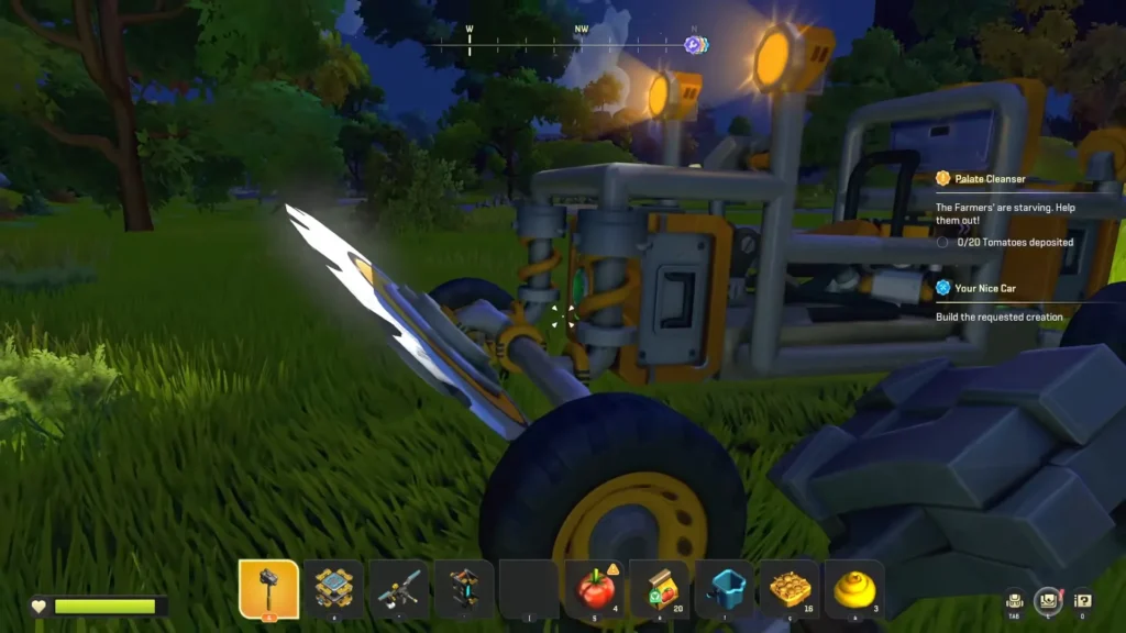 Front solid axle suspension on a Scrap Mechanic vehicle, two suspension parts joined by a pipe with loose Bearings