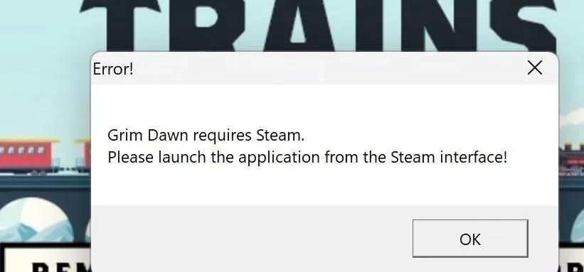 Grim Dawn Steamworks Error