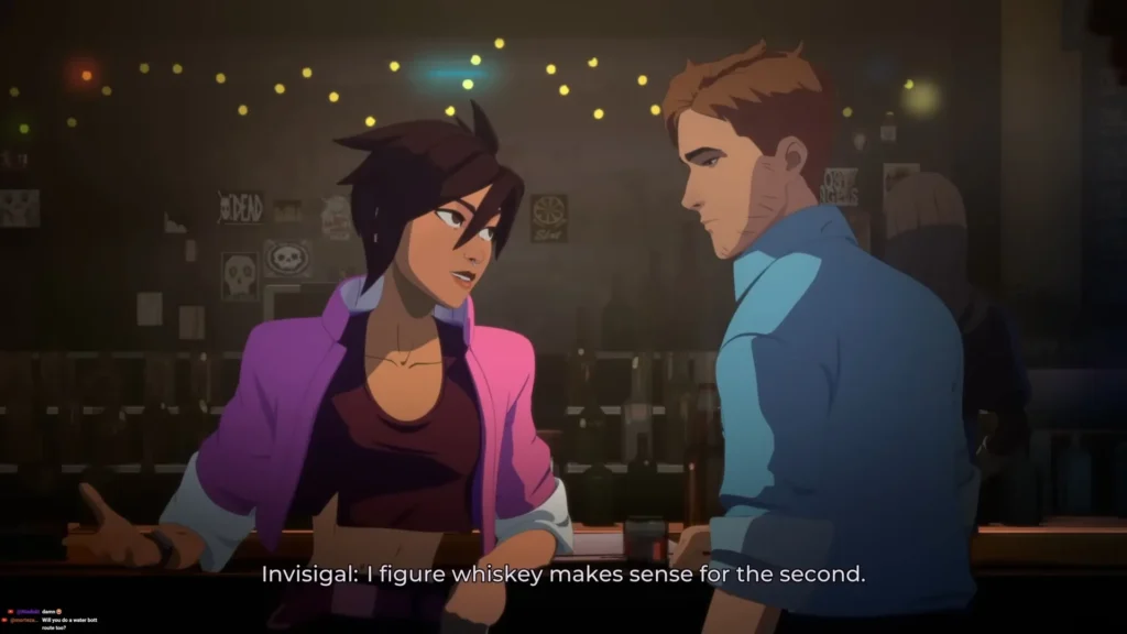 Invisigal flirting with Robert