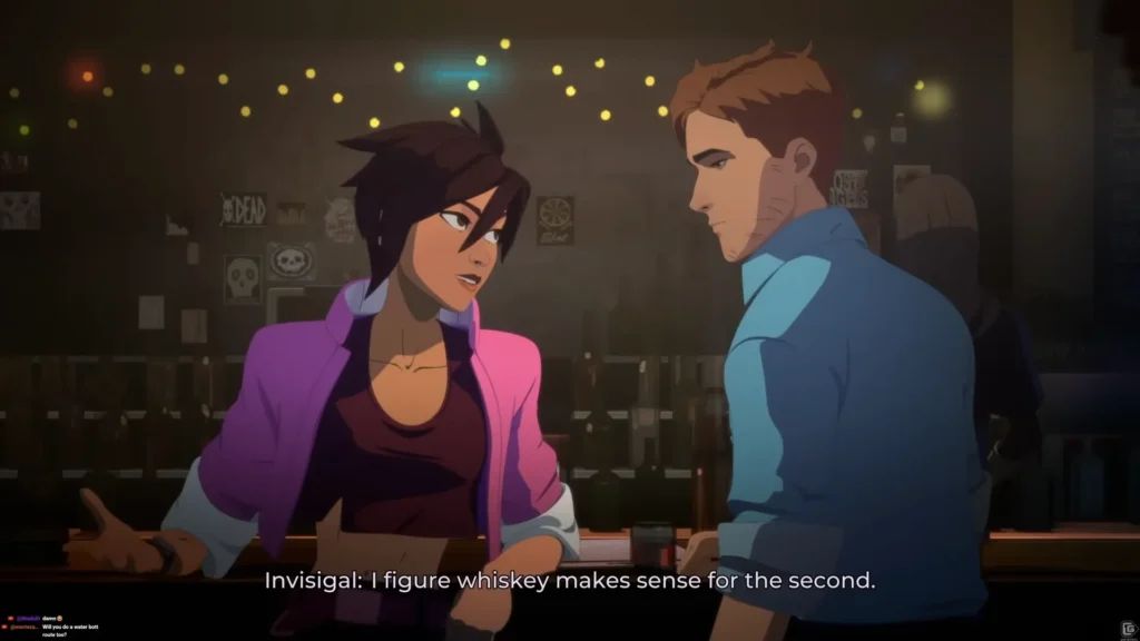Invisigal flirting with Robert
