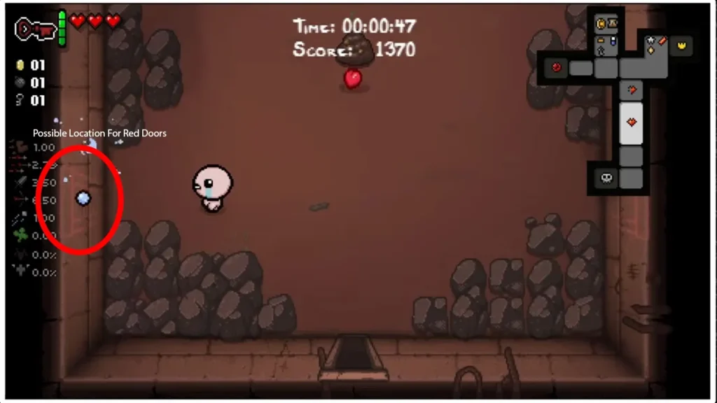 Spotting Red Doors in The Binding of Isaac