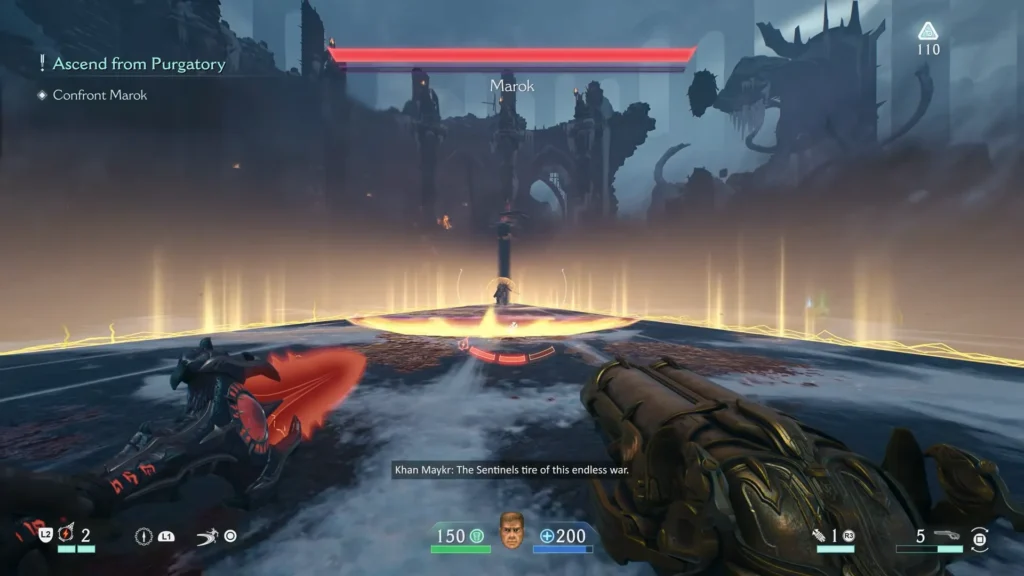 Jumping over cross-shaped shots