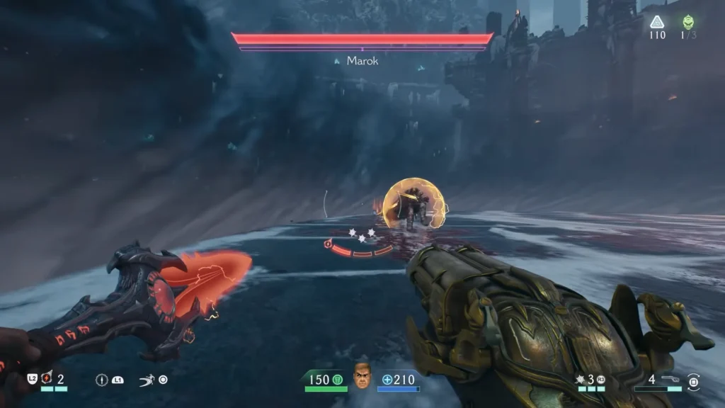 The beginning of the second Marok's second combo