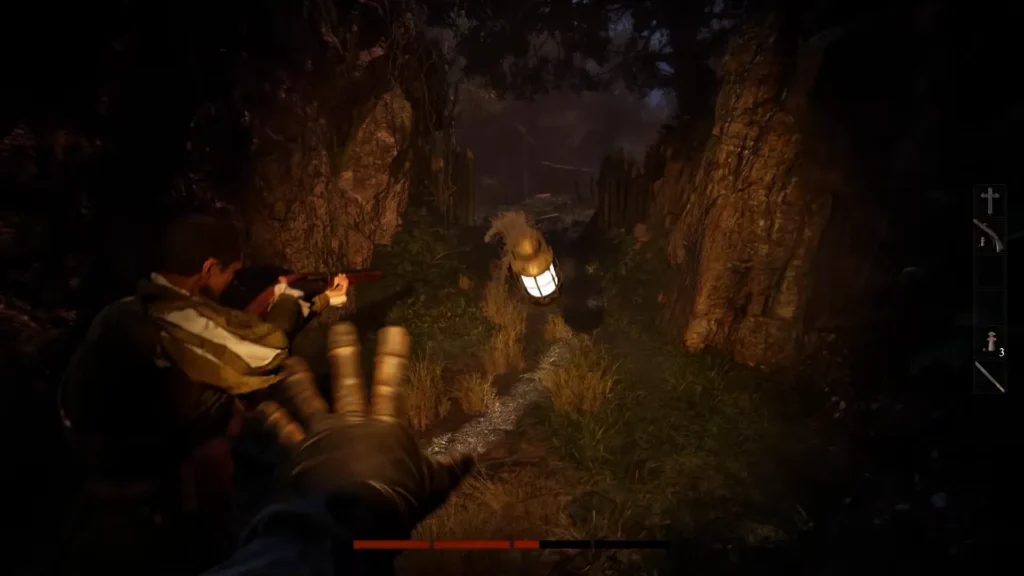 Omen of Cathulhu using lantern as a weapon