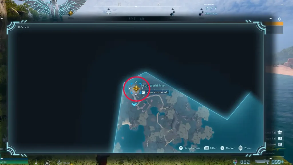 World tree location on map