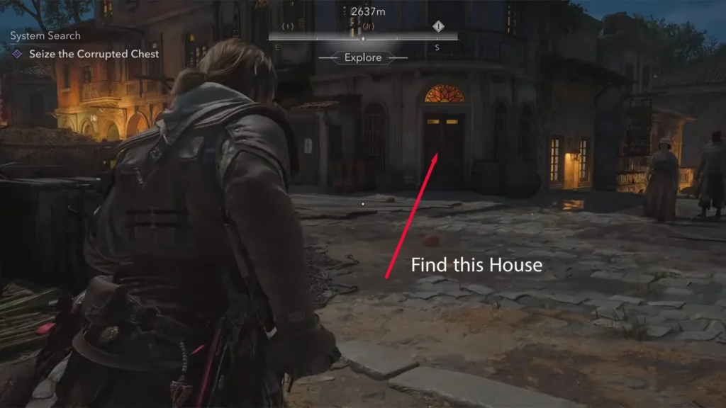 House and stairs landmark near the Havana Corrupted Chest search area in Assassin's Creed Black Flag Resynced