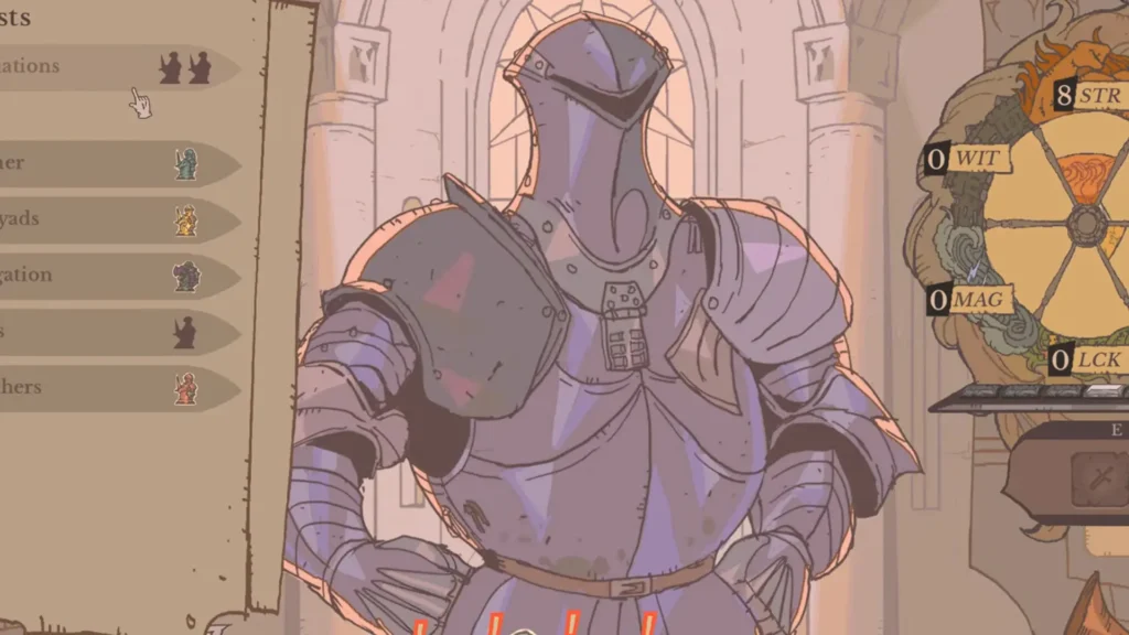 A knight in Sovereign Tower