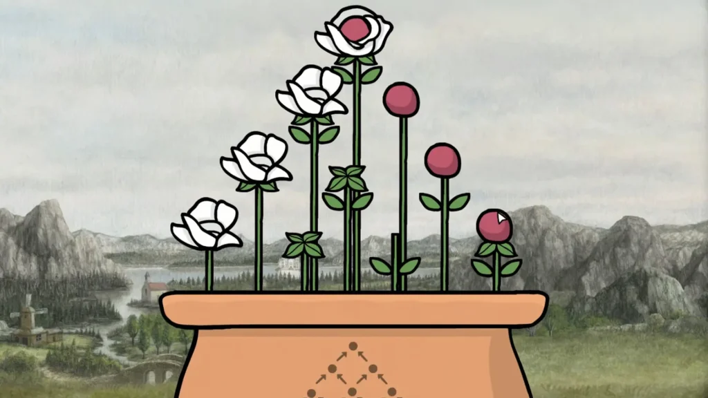 Arranging flowers - step 2