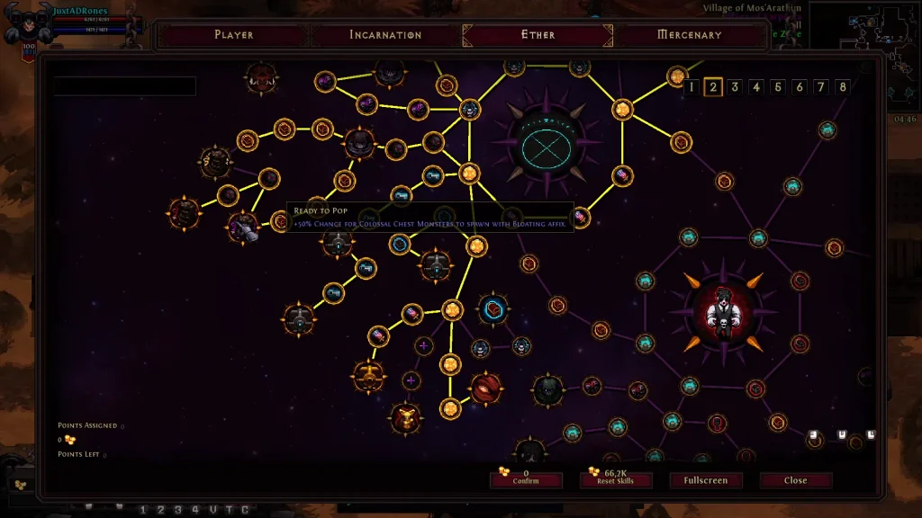 Different builds of Hero Siege