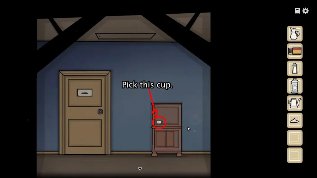 Collecting the cup in Servant of The Lake