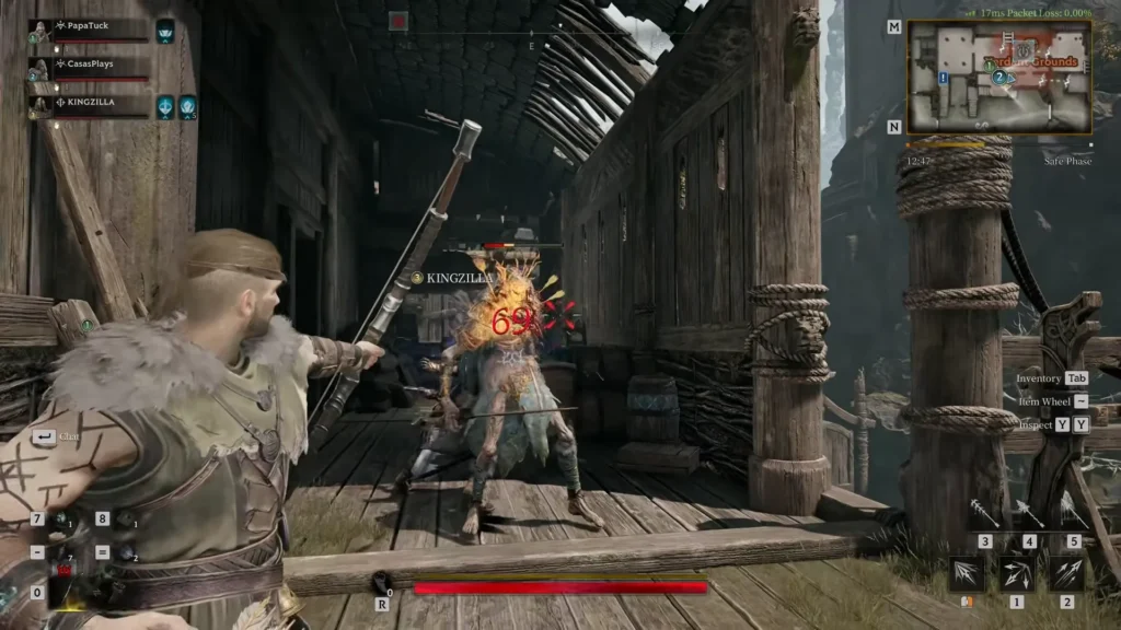 Combating in Mistfall Hunter