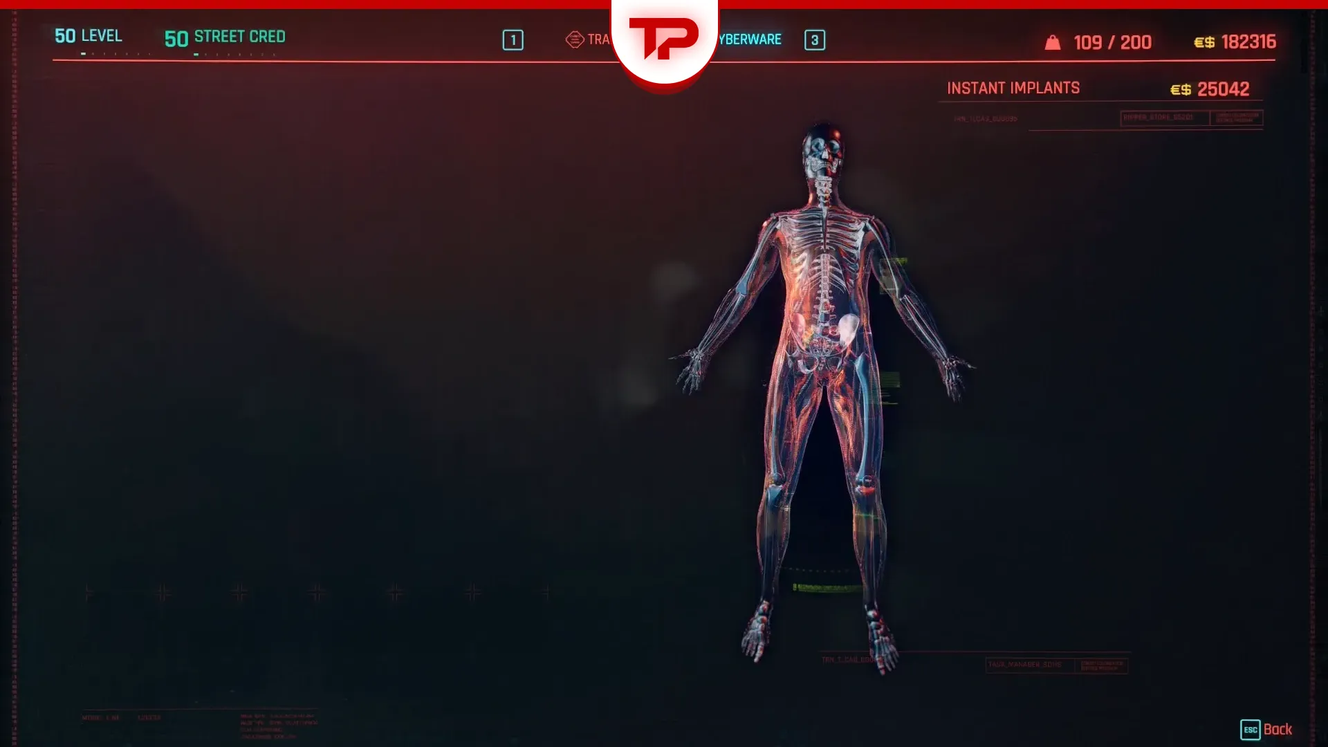 Cyberpunk 2077 Skeleton Cyberware