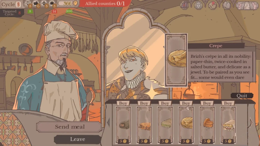 Feeding Gwendan in Sovereign Tower