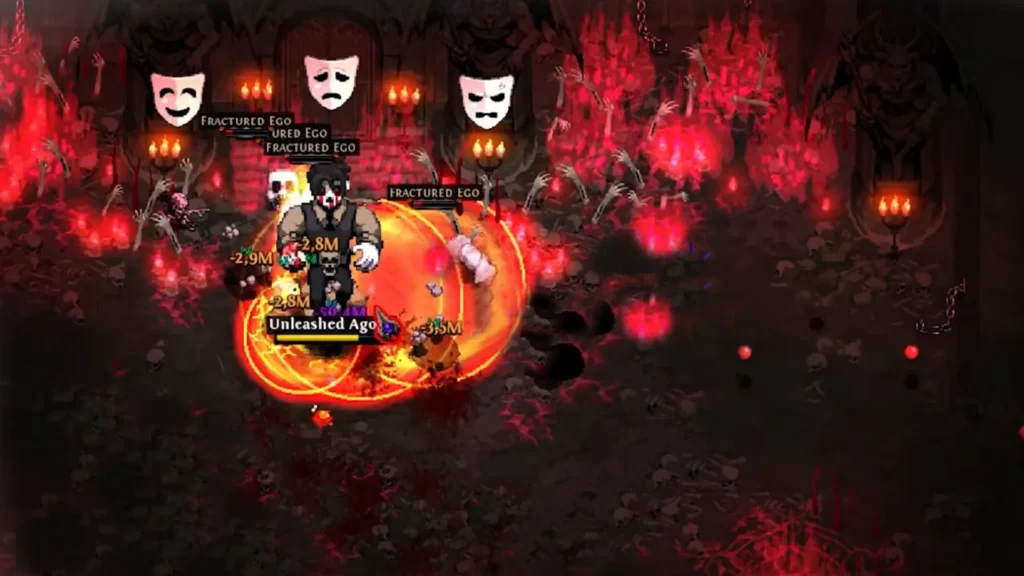 Fighting Damien in Hero Siege