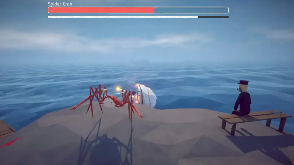 Fighting with Spider Crab