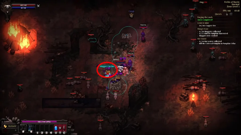 Hero Siege Maggot Carcass