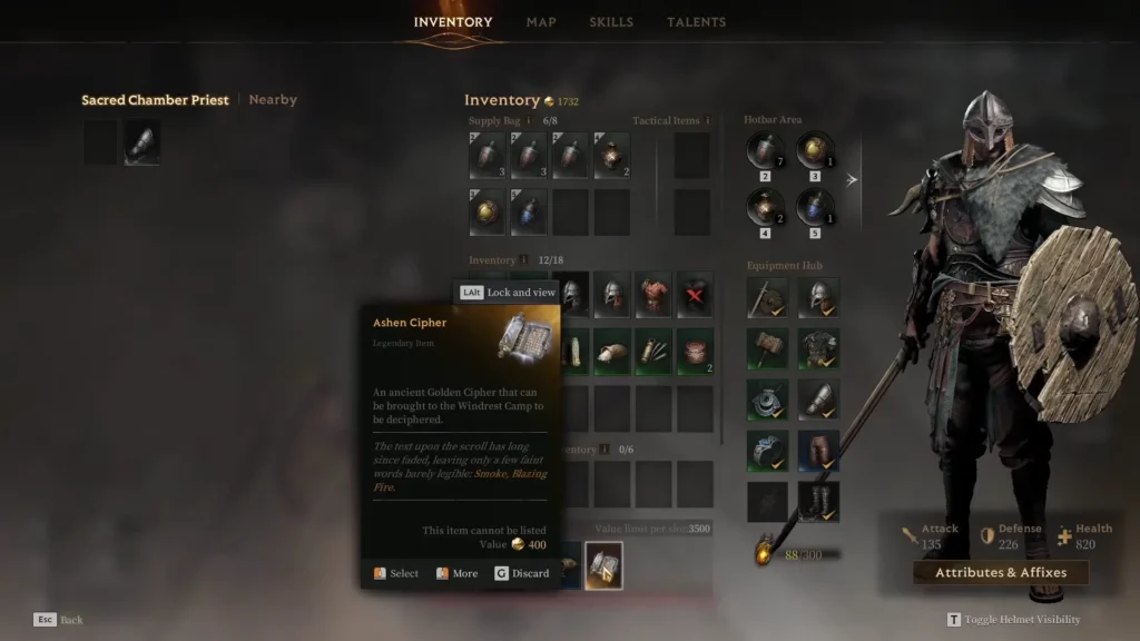 Who to Give the Ashen Cipher to