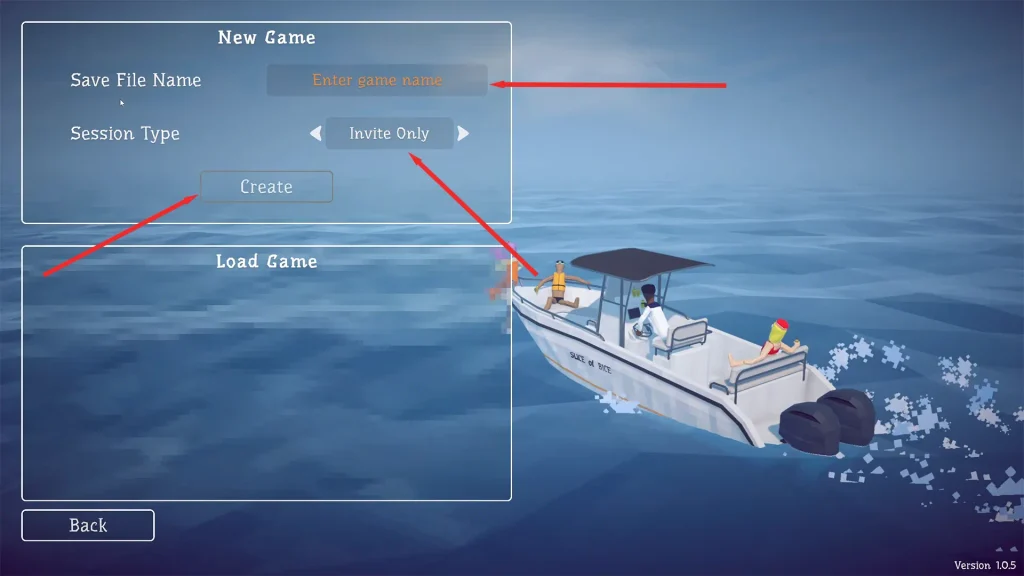 Host a game in how to fish