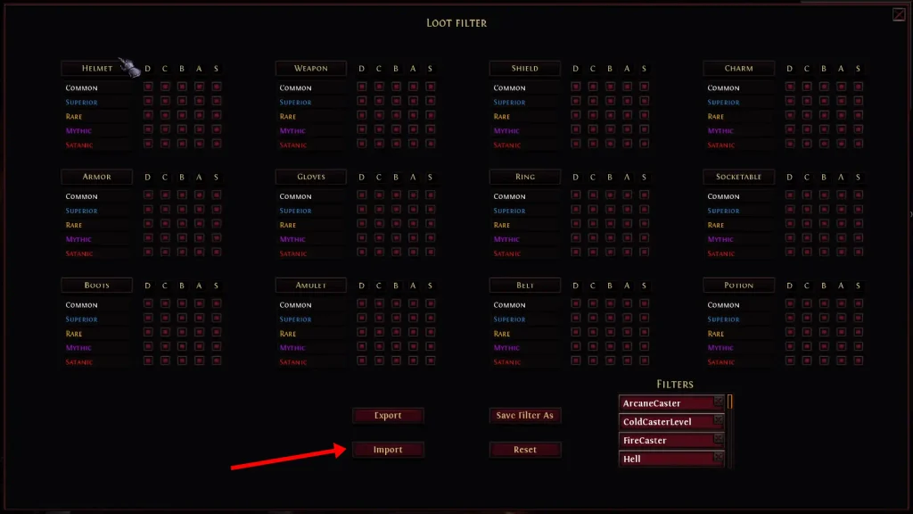 How to Import Loot Filter in Hero Siege