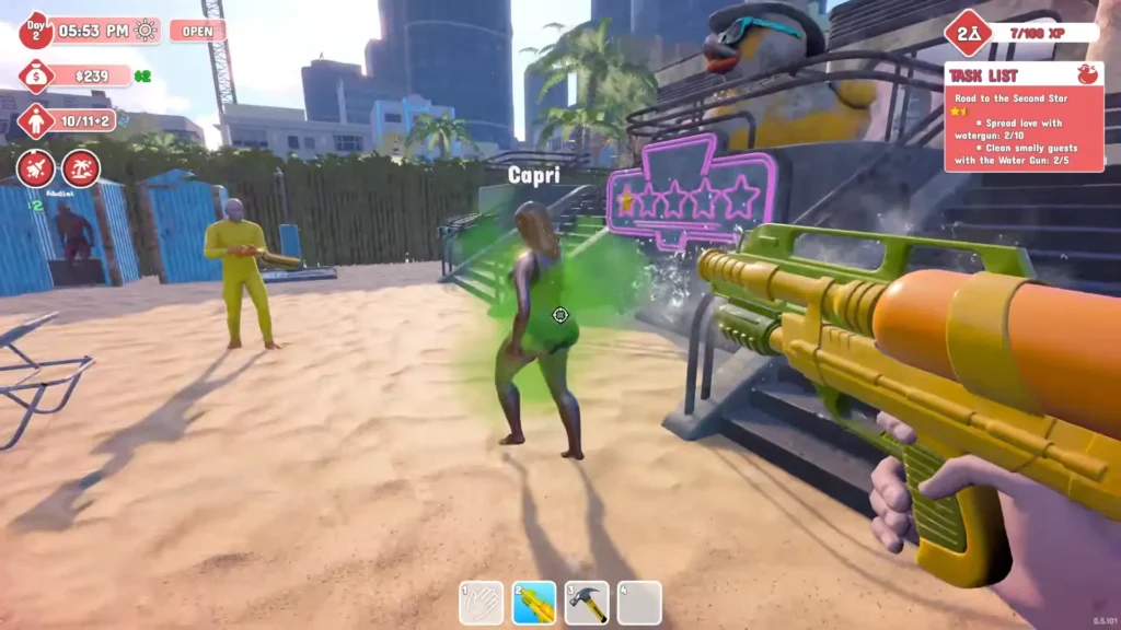 How to Spray 100 Smelly Guests (Sniff Happens) in Waterpark Simulator