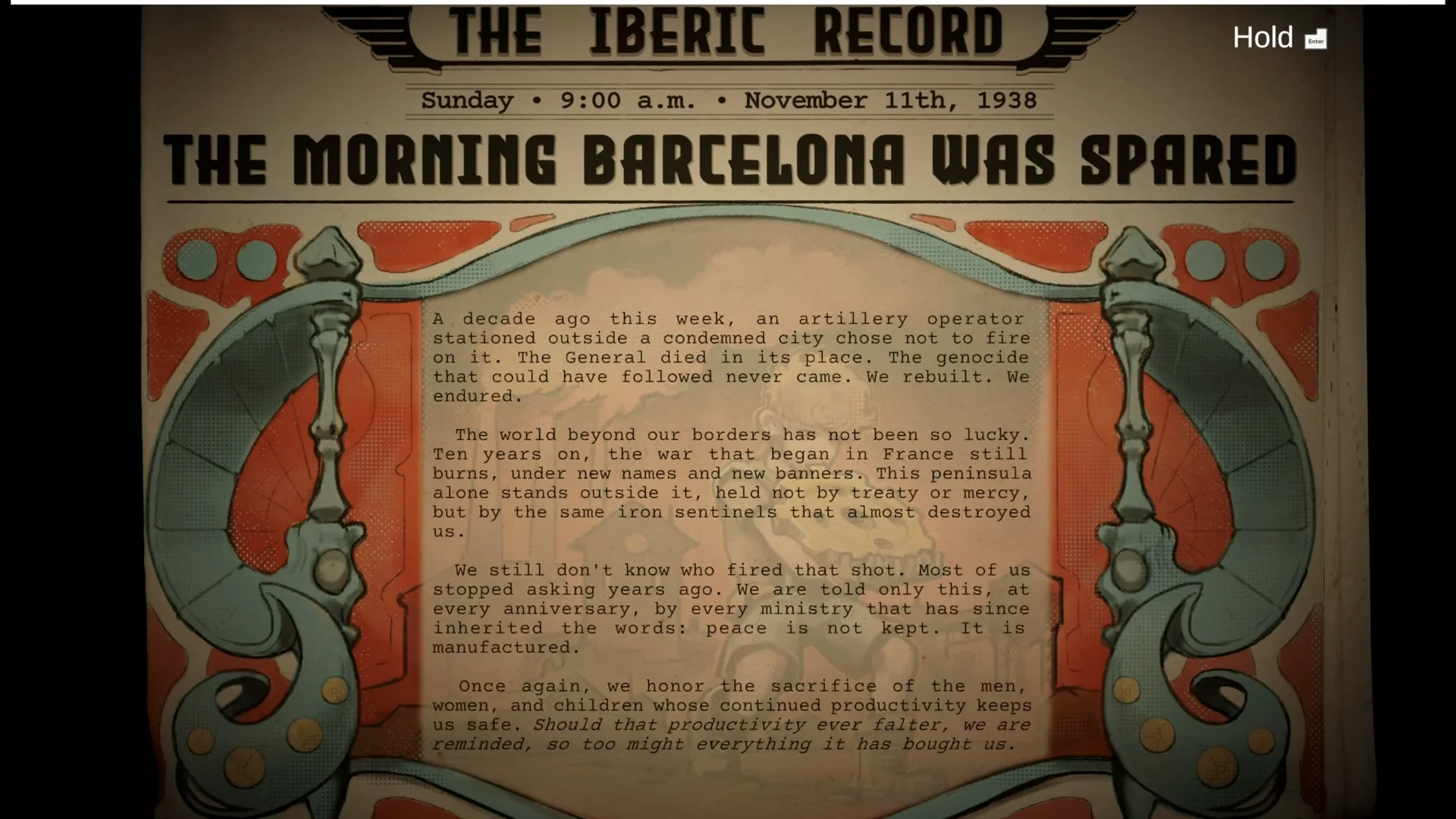 Iron Nest The Morning Barcelona Was Spared ending
