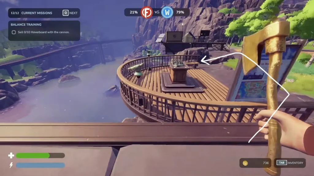 Jumping off the platform to get to the candy dispenser