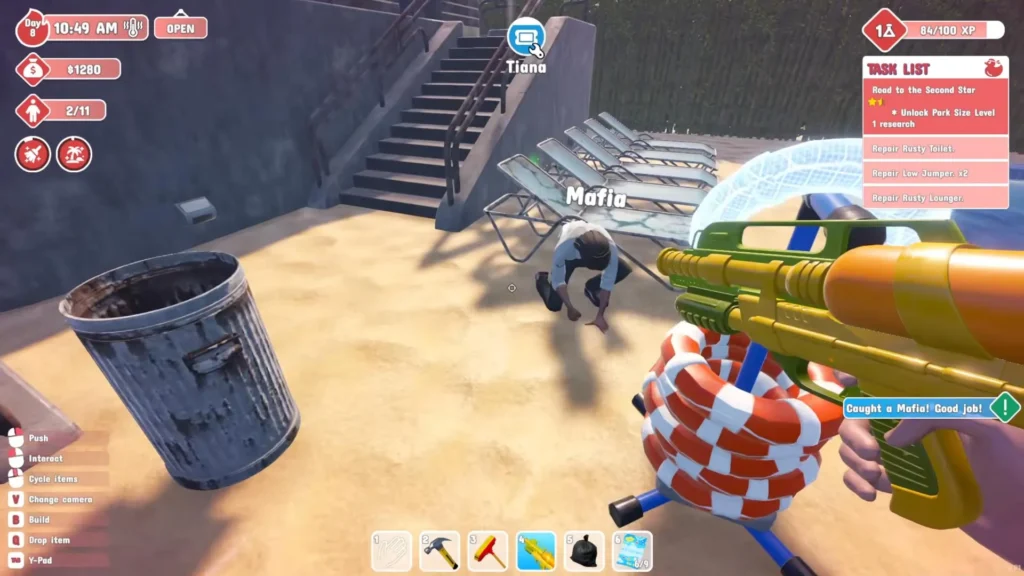 Mafia attacks your park in Waterpark Simulator
