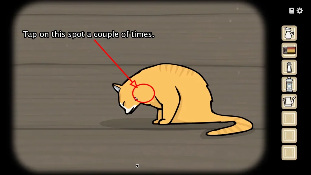 Making the cat vomit in Servant of The Lake