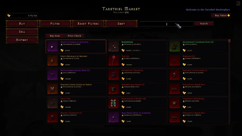 Market in Hero Siege