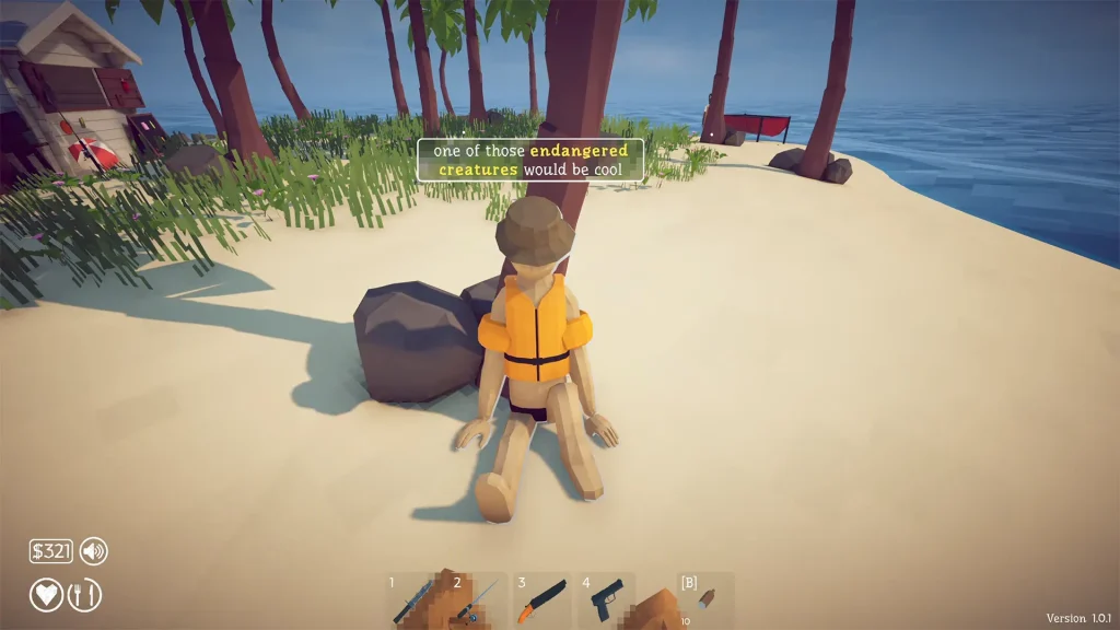 NPC tourist in How to Fish