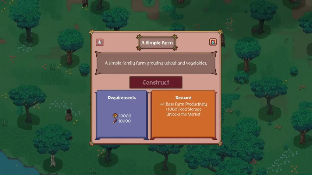 Setting a simple farm in Hearth and Hamlet