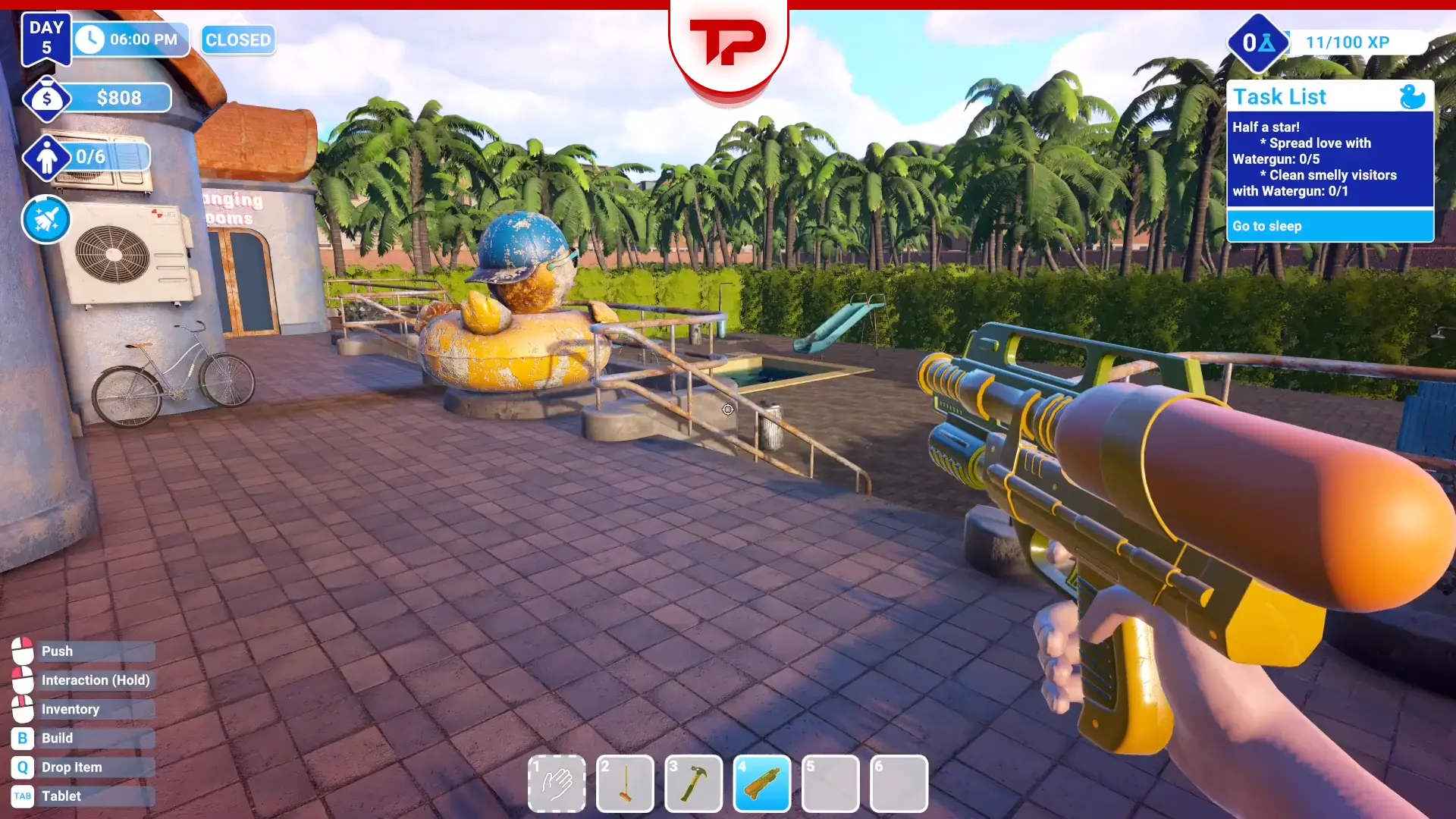 Waterpark Simulator water gun guide