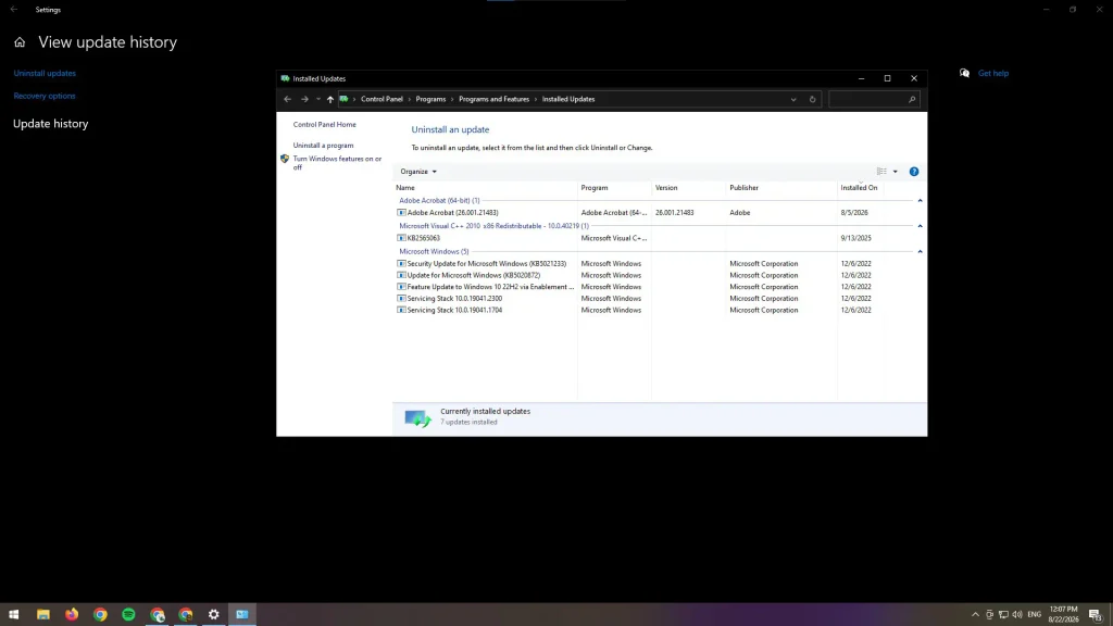 Windows Update Causing WARDOGS Crashes