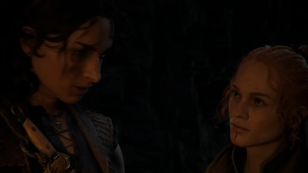 Leni helping Sophia in Resonance: A Plague Tale Legacy
