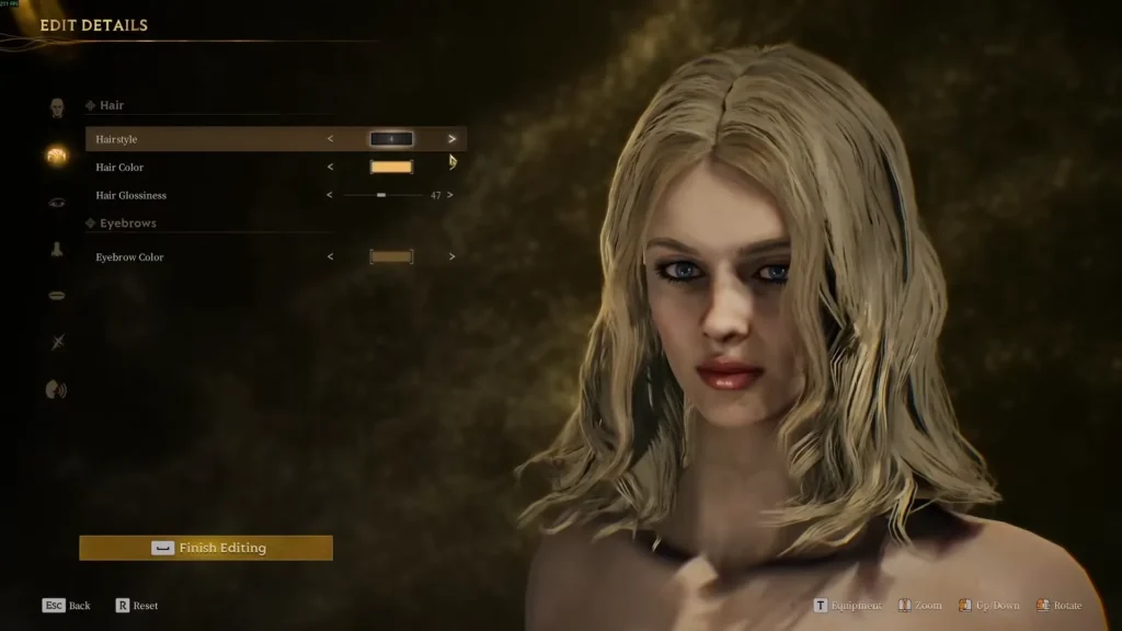 mistfall hunter character creation hair