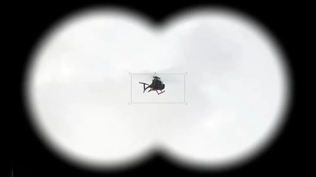 A helicopter in the game