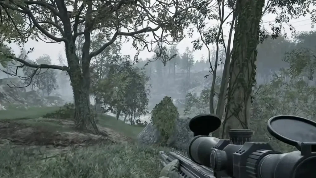 A teammate wearing WARDOGS Ghillie Suit