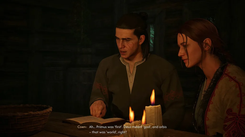 Anca character in The Blood of Dawnwalker age scene