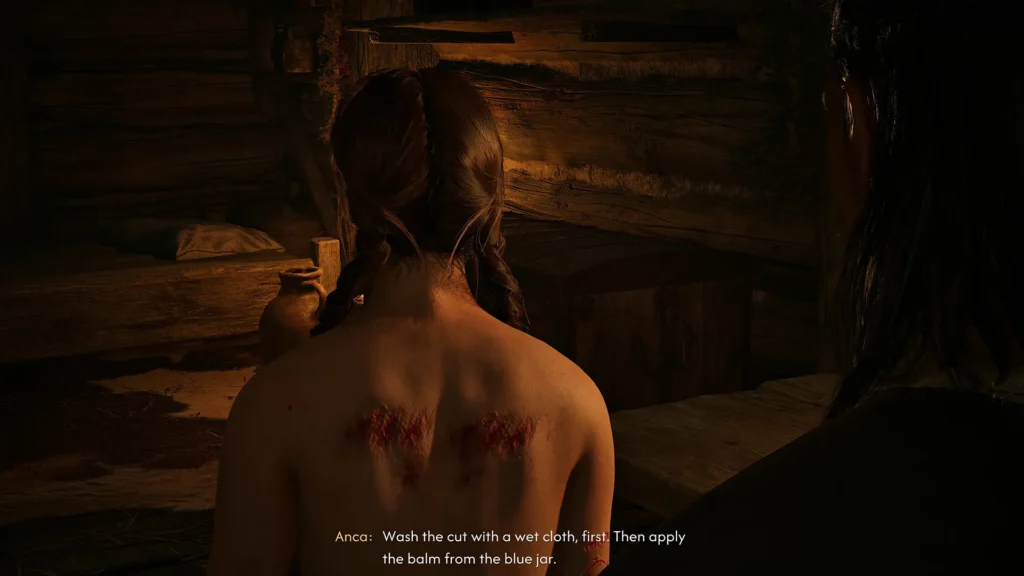 Anca explaining the effects of witchcraft on her body