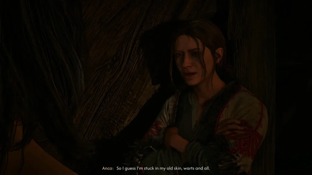 Anca old woman dialogue in The Blood of Dawnwalker