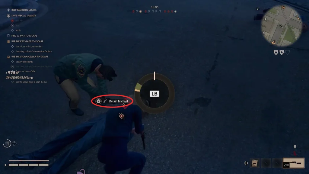 Corner Michael and Fill the Arrest Meter