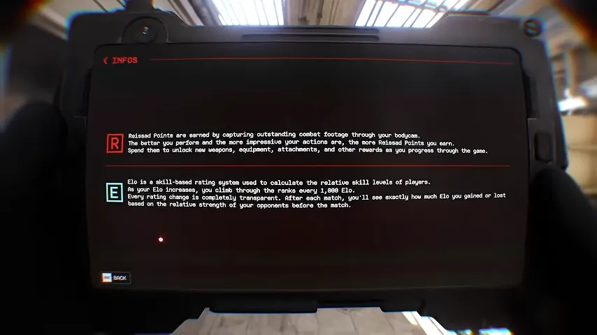 Bodycam Reissad Points RP system showing the new progression currency in the Locked & Loaded update