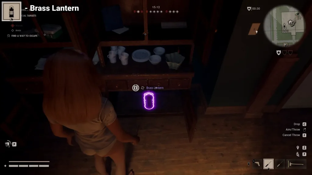 Brass Lantern in Halloween The Game glowing while revealing Michael Myers during Shape Jump