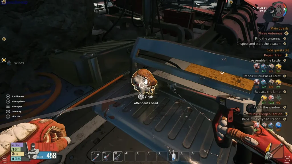Attendant Part Location Arm (Hand)