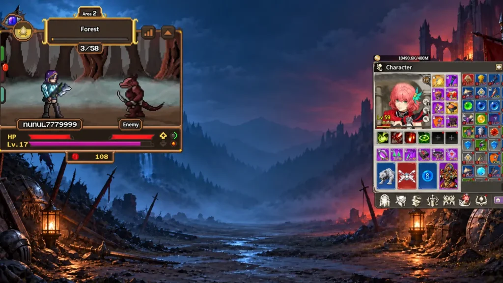 Character fighting in Lootborne
