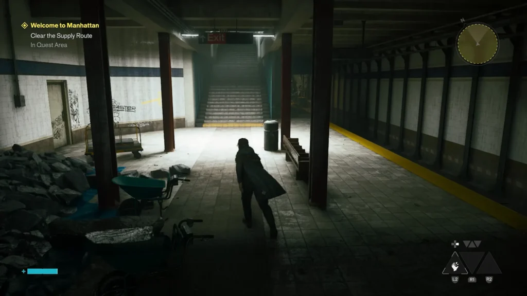 Control Resonant subway area with Max Payne-style New York atmosphere 222
